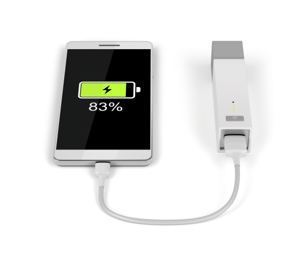 smartphone charging with power bank