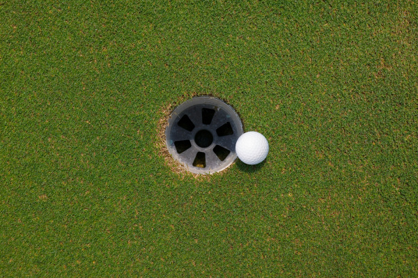 golf ball and hole