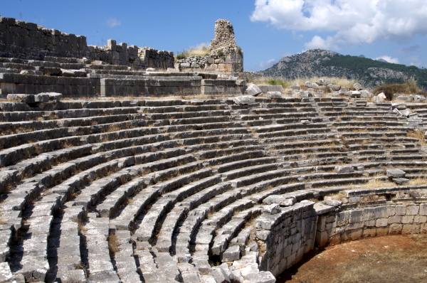 the amphitheatre at the lycian site