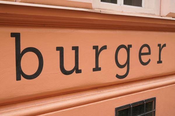 facade of a burger restaurant in