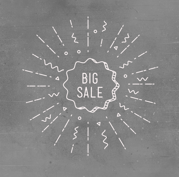 big sale shining banner colorful