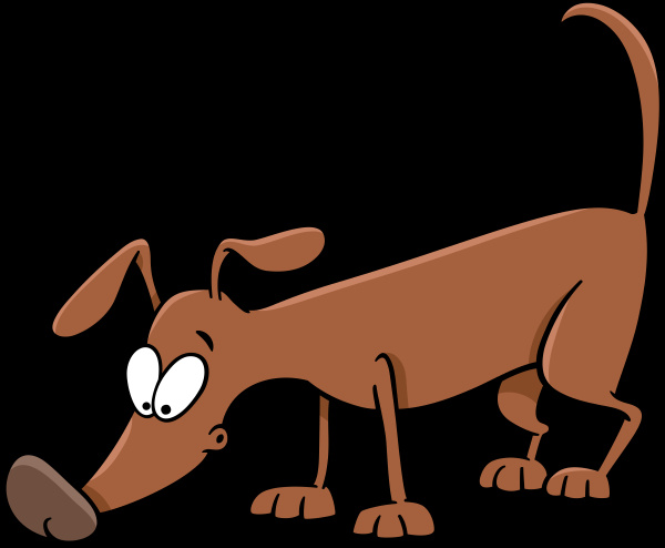 sniffing dog cartoon - Stock Photo - #19596025 | PantherMedia Stock Agency