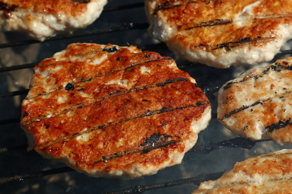 chicken or turkey burgers for hamburger