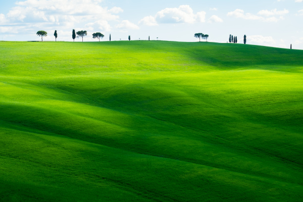 waves hills in tuscany