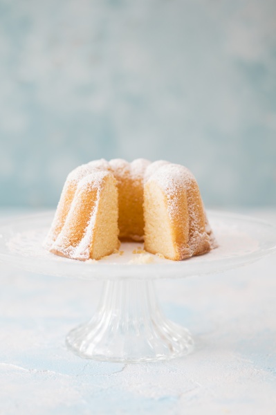 lemon bundt cake coated in icing