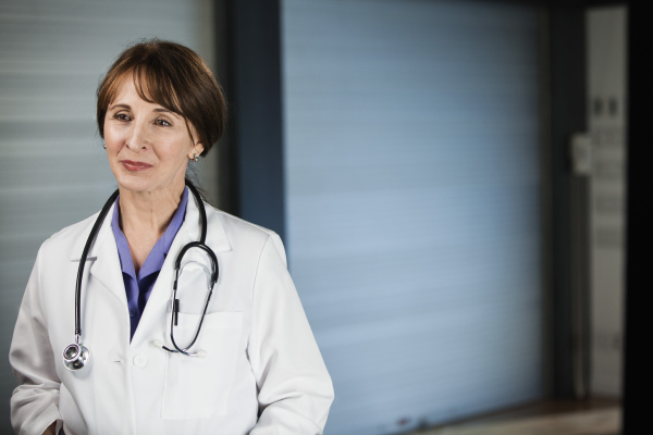 smiling caucasian doctor