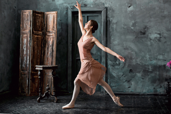 young and incredibly beautiful ballerina is