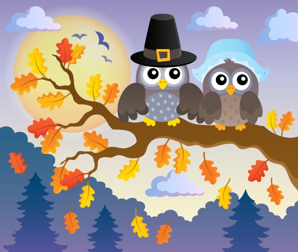thanksgiving owls thematic image 2
