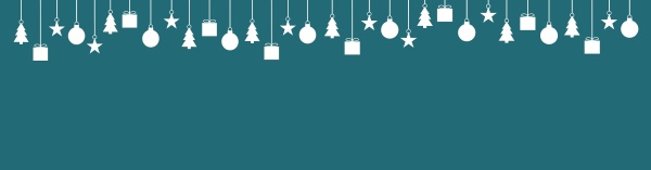 wide banner dark blue with christmas