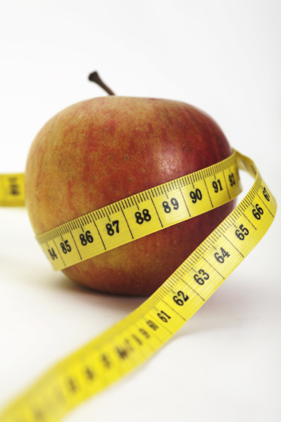 apple with tape measure