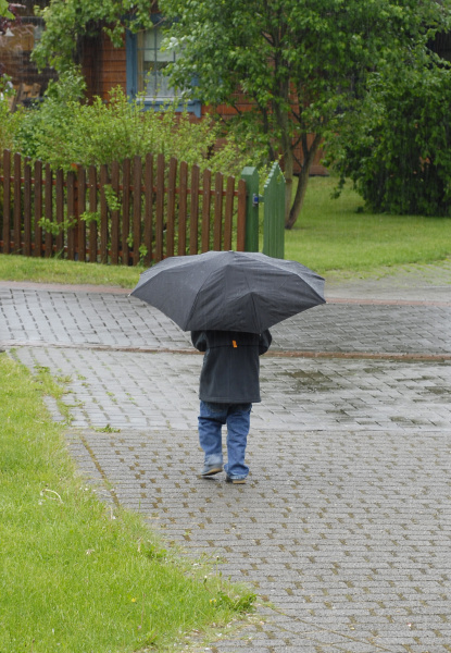 little boy with umbrella