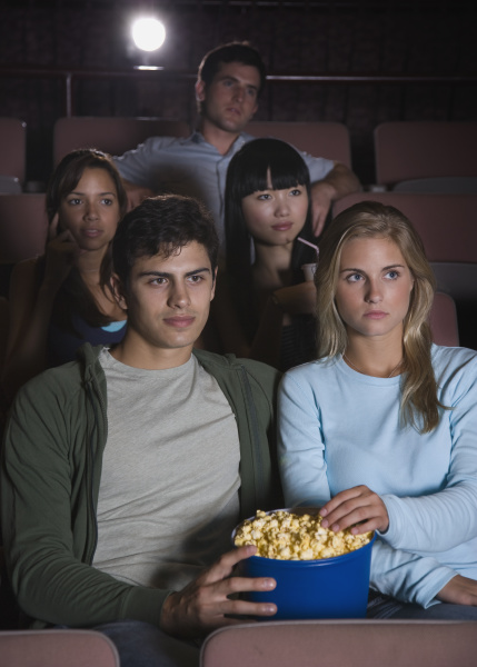 couple in movie theater
