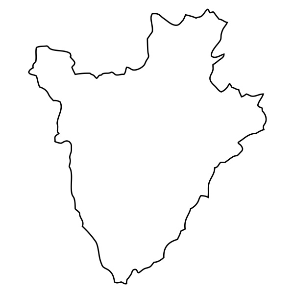 outline map of burundi