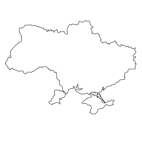 outline map of ukraine