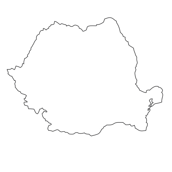 outline map of romania