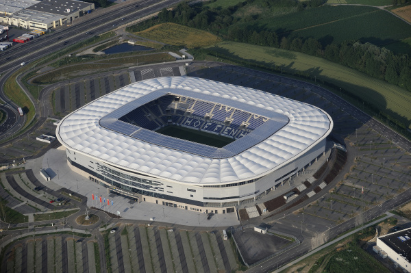 aerial view of stadion hoffenheim