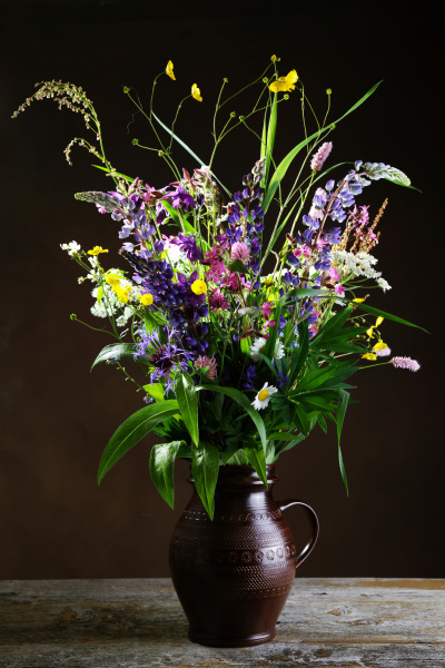 wildflower bouquet in a vase