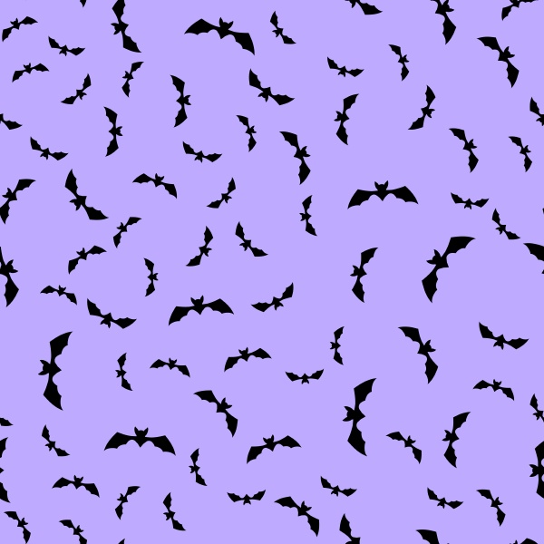 cartoon halloween bat silhouettes seamless pattern