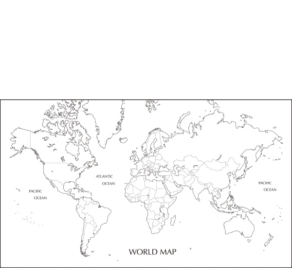 world map mercator projection blank map with boundary royalty free photo 25198832 panthermedia stock agency