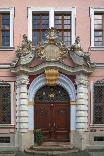 baroque entrance portal of the former