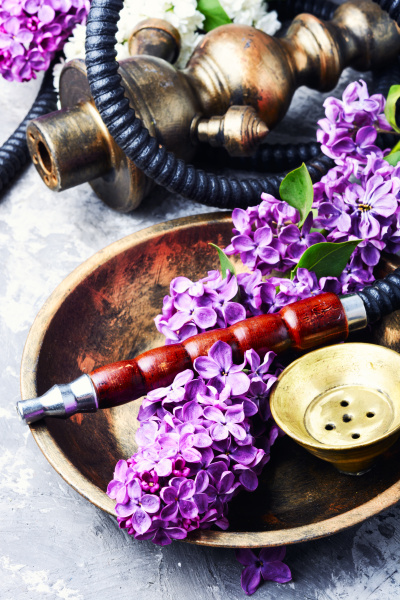 asian tobacco hookah with floral aroma