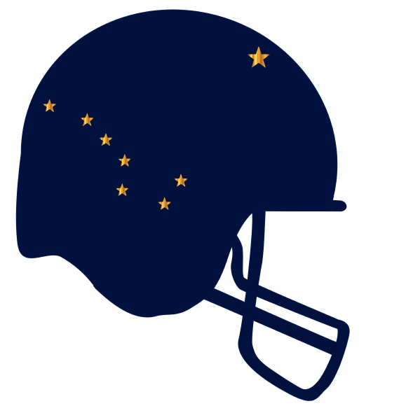alaska state flag football helmet