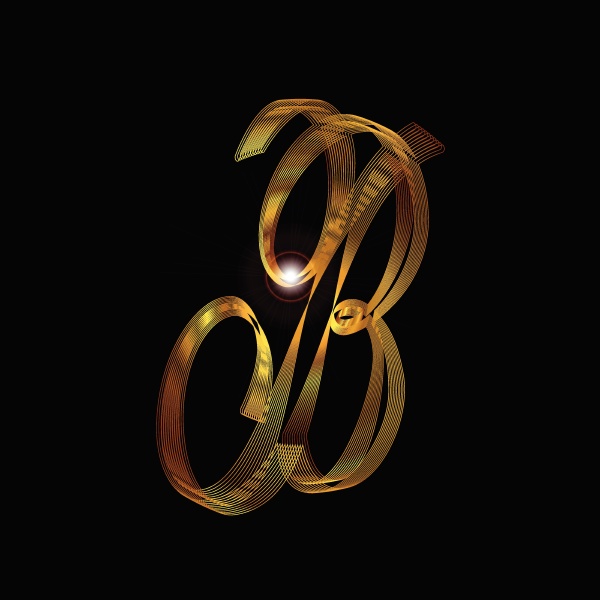 letter b in gold