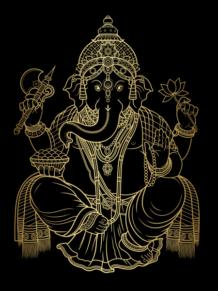Ganesha hindu lord faith mythology bless god golden - Stock Photo #25869569  | PantherMedia Stock Agency