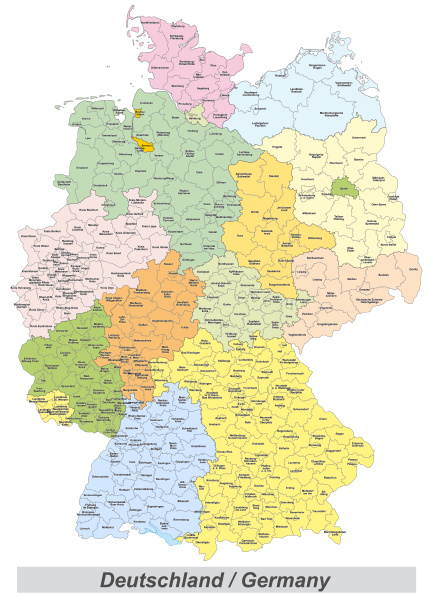 Political map of Germany with counties - Royalty free photo #25956564 ...