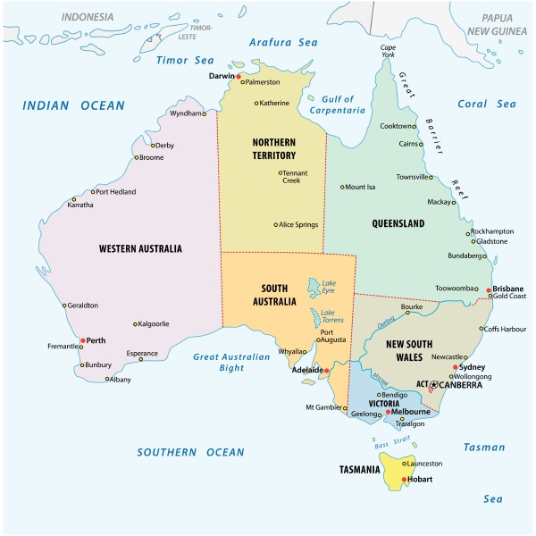 simple vector outline map of australia - Stock Photo #25975345 ...