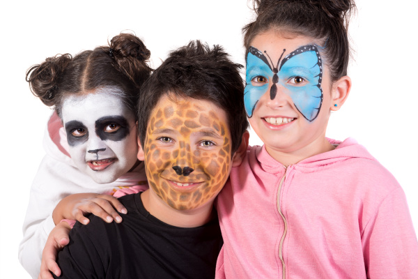 Kids with animal face-paint - Stock Photo #26062055 | PantherMedia Stock  Agency