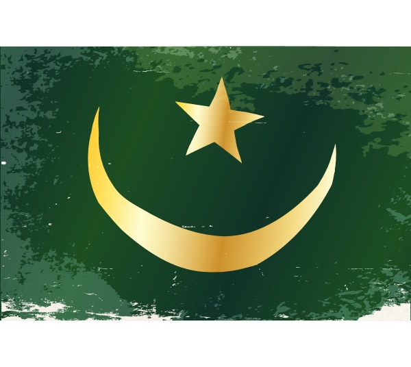 mauritania flag grunge