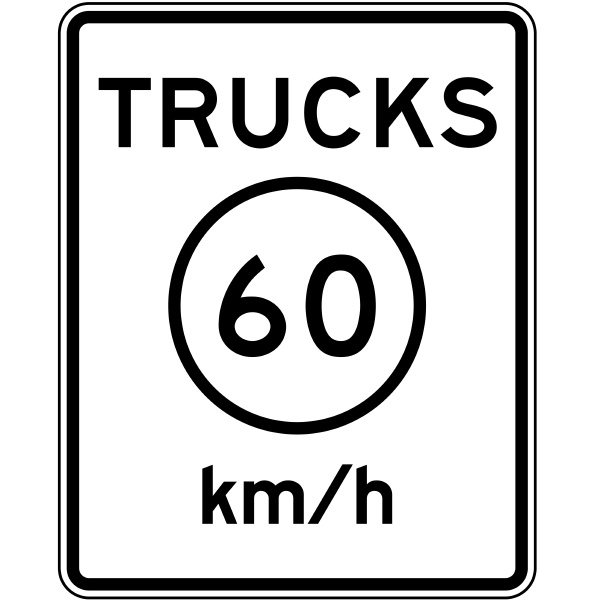 trucks speed limit 60 km