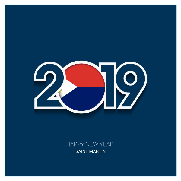 2019 saint martin typography happy
