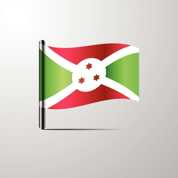 burundi waving shiny flag design vector