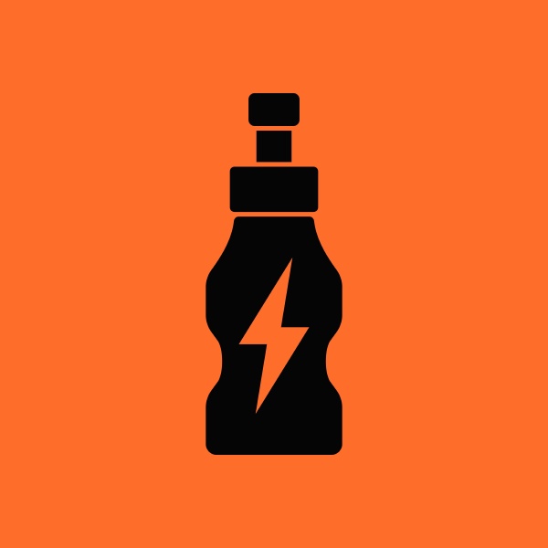 energy drinks bottle icon orange