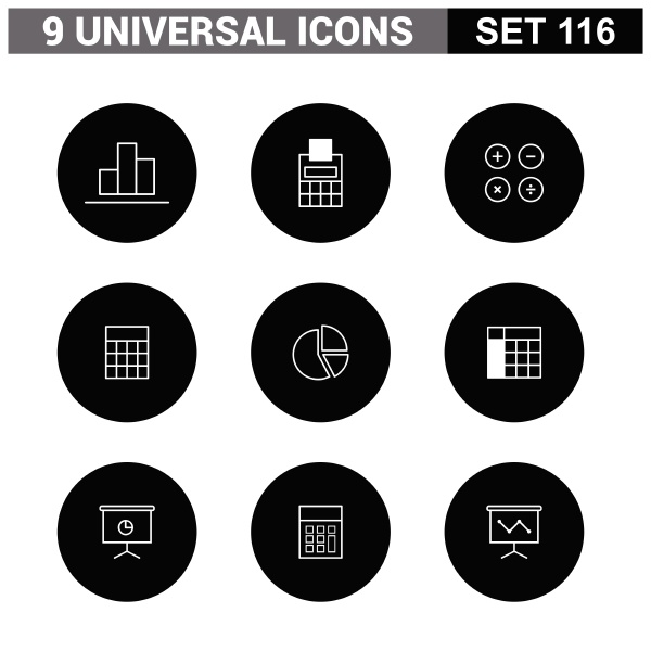 universal icons set vector