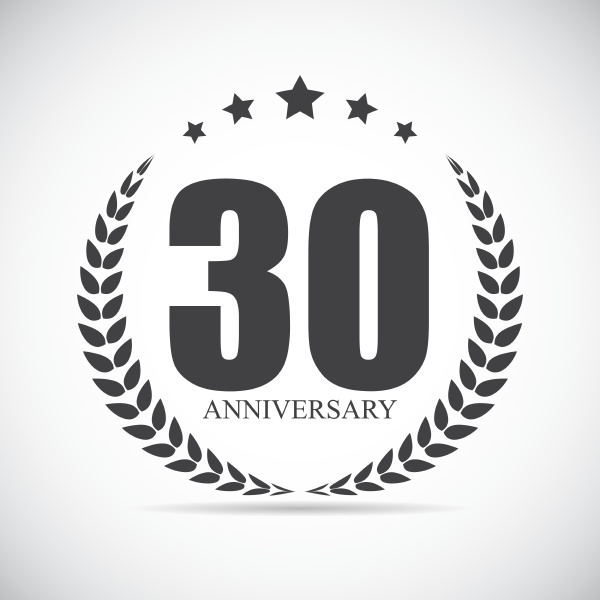 template logo 30 years anniversary vector