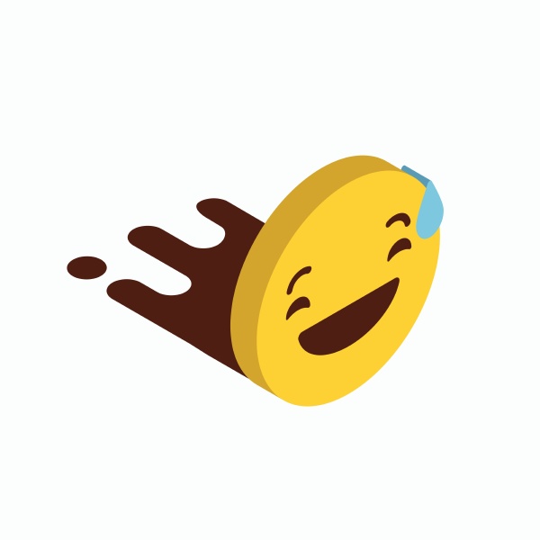 laughing emoji icon design vector