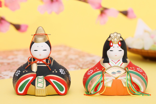 traditional japanese dolls used for a