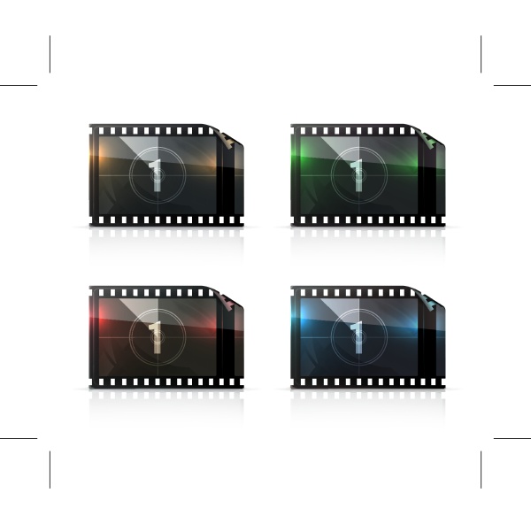 film strip vector set