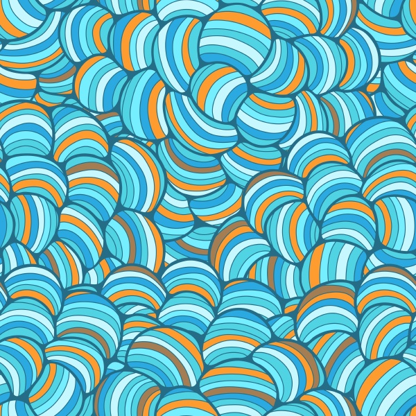 seamless abstract wave hand drawn pattern