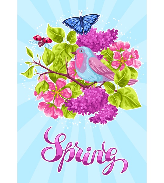 spring garden background or greeting card