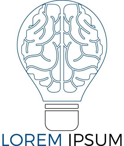 bulb and brain logo design