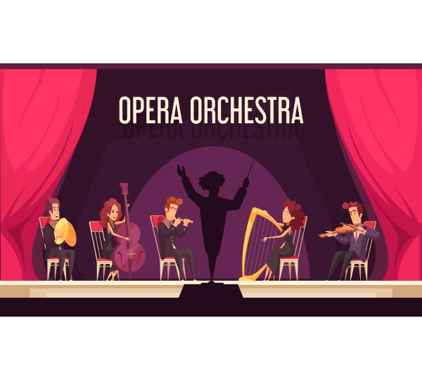 theater opera orchestra onstage performance with
