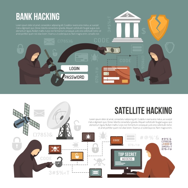 internet hackers activity 2 flat infographic
