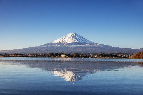 Mount Fuji 3776m UNESCO World Heritage Site and - Royalty free photo ...