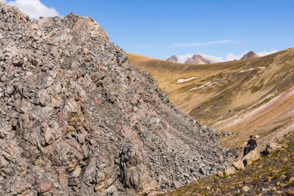 A lava plug marks the vent of Novarupta which erupted - Royalty free ...