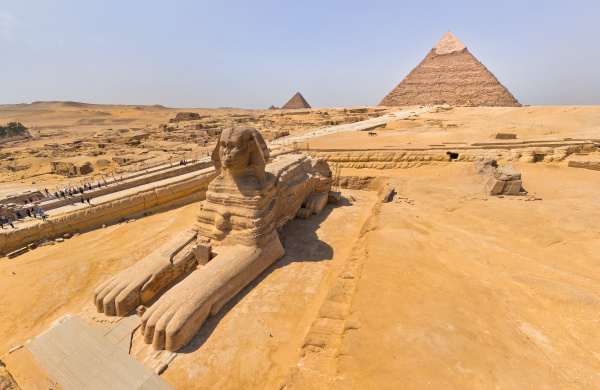 aerial view of the great sphinx