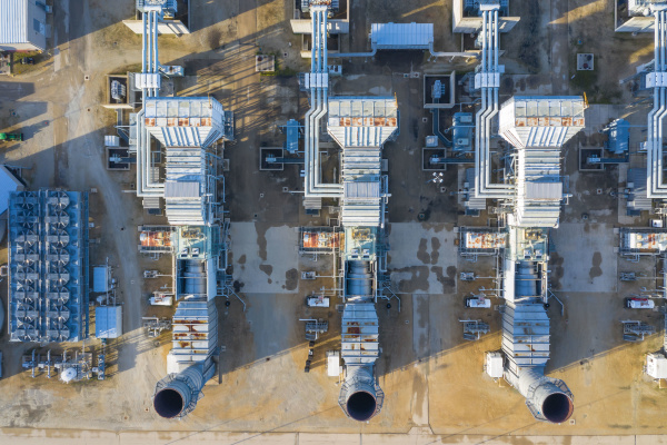 aerial view ofa power generation facility